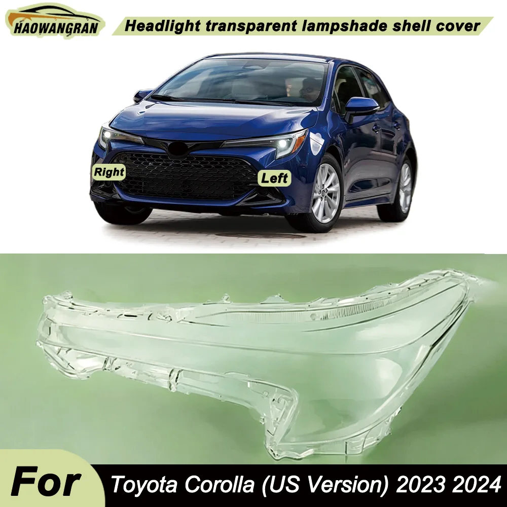 

Car Front Headlight Cover Auto Headlamp Lampshade Lampcover Head Lamp light Lens Shell 2023 2024 For Toyota Corolla (US Version)