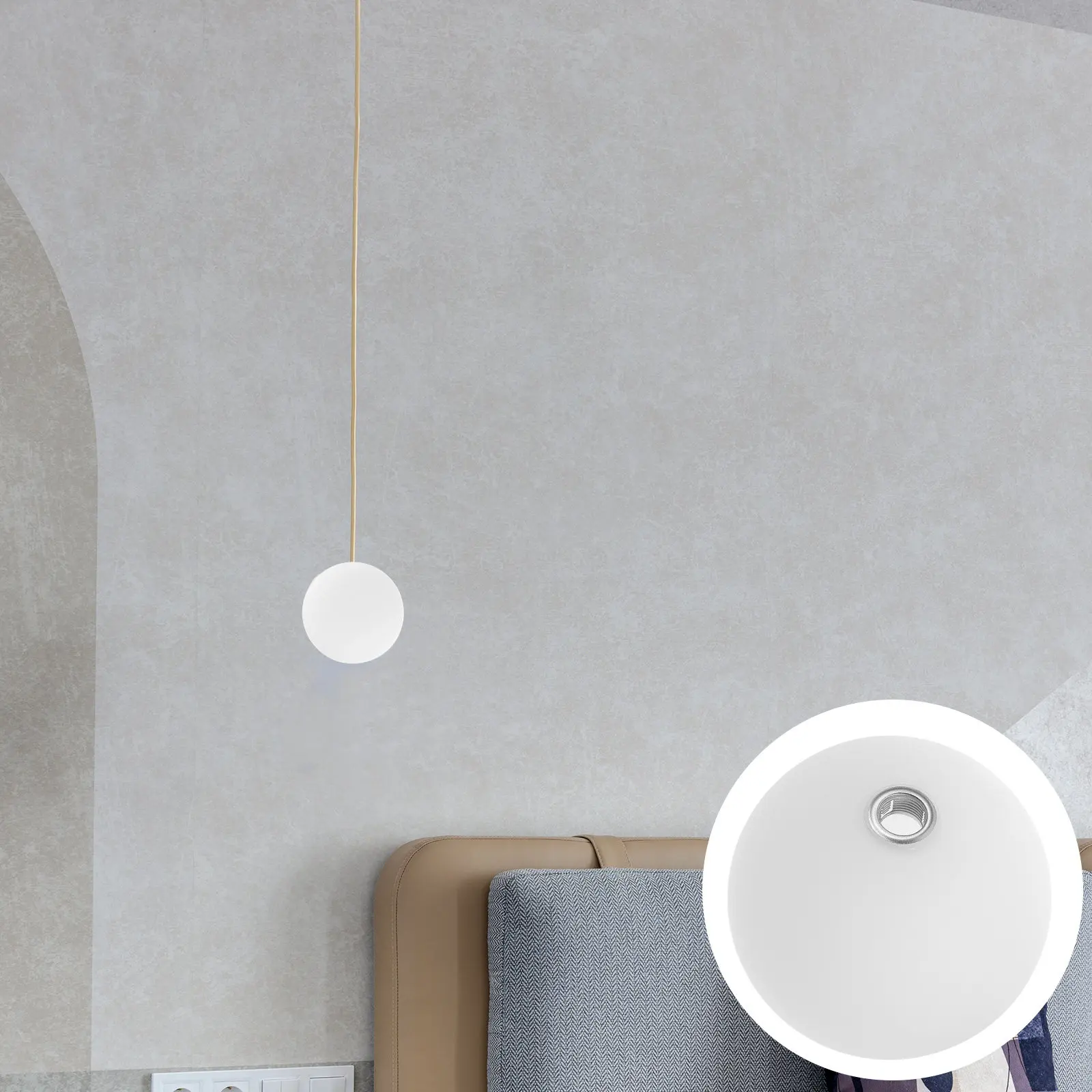 Frosted Glass Lamp Shade Round Globe Style for Ceiling Pendants Chandeliers Light Fixtures Soft Diffused Lighting Warm Ambiance