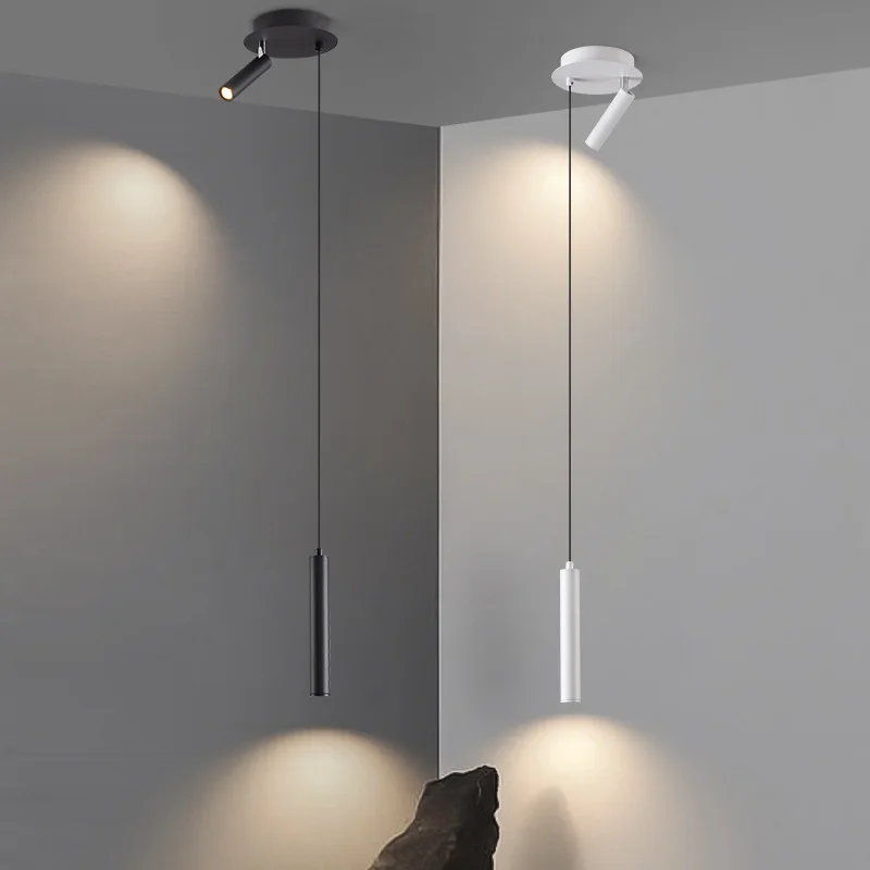 

Современный скандинавский светодиодный подвесной светильник, простота, прикроватная люстра для спальни, подвесной светильник с прожекторами, внутреннее освещение, домашний декор