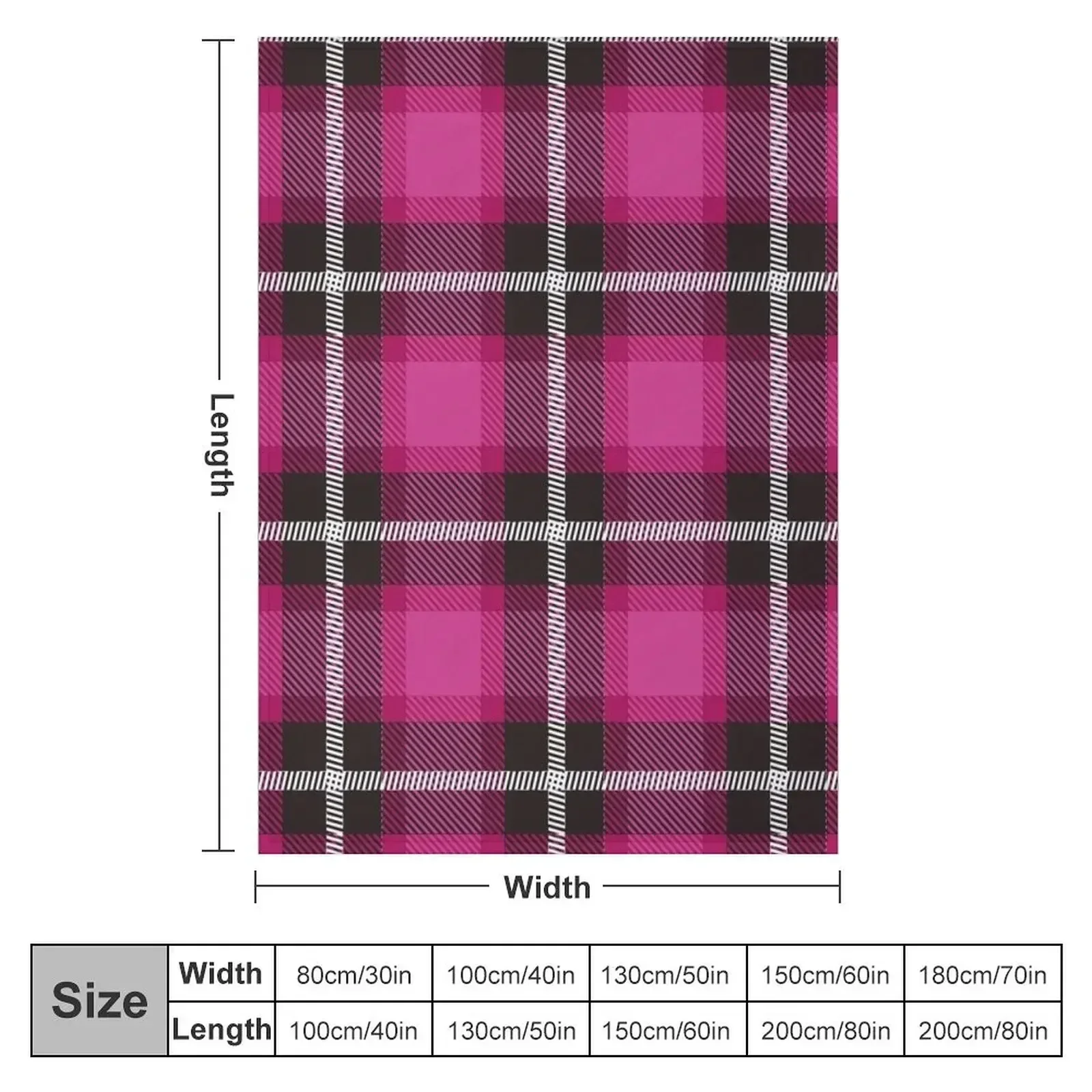 Magenta Plaid Throw Blanket For Baby For Decorative Sofa Nap Quilt Blankets