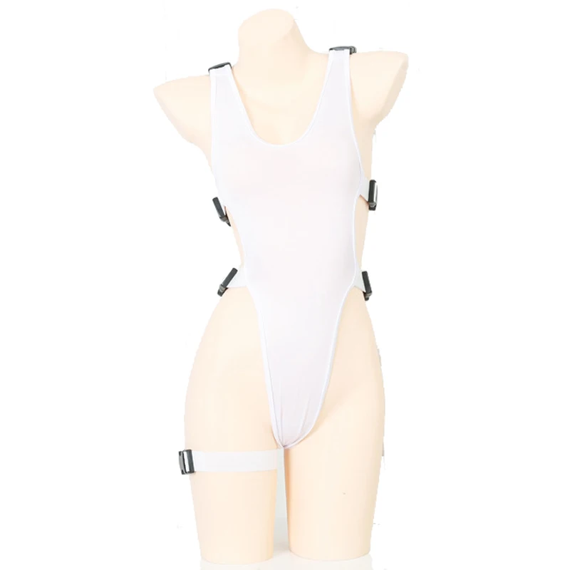 AniLV Anime Girl Combat Buckle Bodysuit Clothes Tight Jumpsuits Swimsuit Cosplay Costume