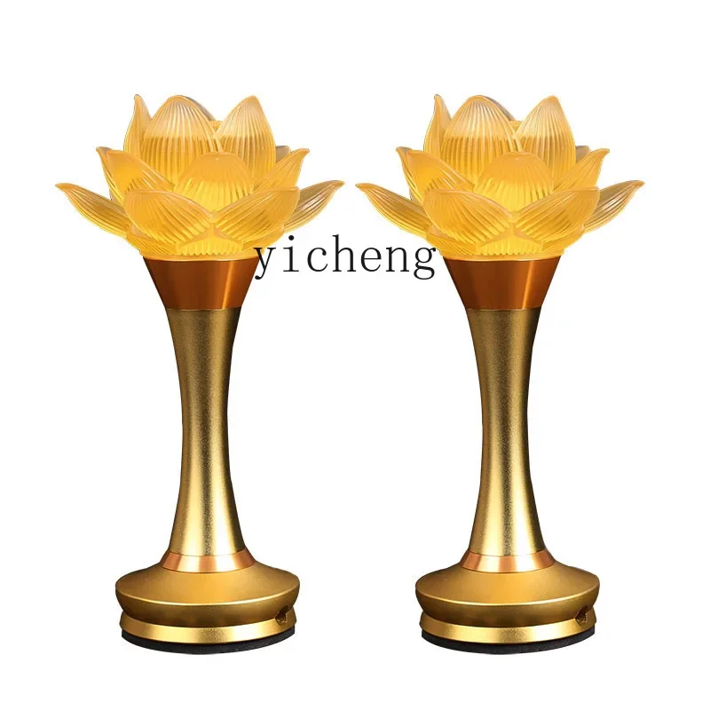 

ZK lotus Buddha front household Changming lotus lamp for Buddha lamp feng shui home decor