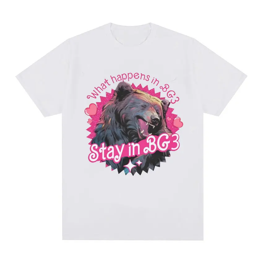 Astarion Baldurs Gate 3 BG3 Halsin Companion романтическая футболка с изображением медведя и друида, мужские модные футболки в стиле ретро, готическая уличная одежда большого размера