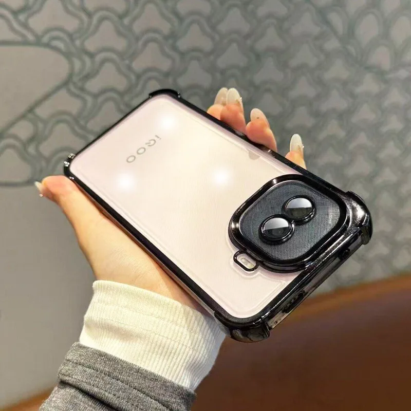 For Vivo iQOO 15R Z11 Turbo Case Fashion Electroplated Soft Silicone Transparent Cover Equipped With Camera Protection Shell