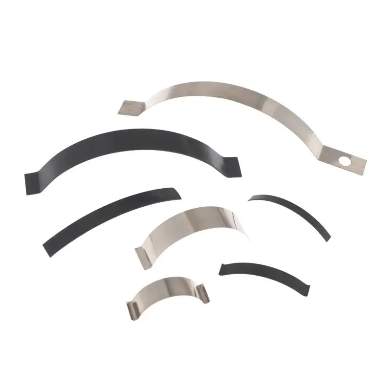 10Pcs/pack C Type Sheet Spring Stainless Steel/Manganese Steel Flat Wire Arc Clip Spring In-pipe Positioning Spring DIY