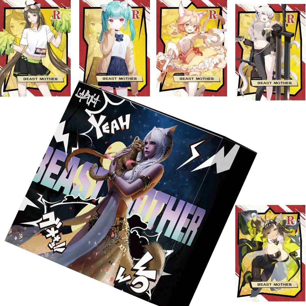 Genuine Beast Girl Cards Collection for Children Exquisite Diverse Limited Mecha Fighter Character Cards Hobby Anniversary Gifts