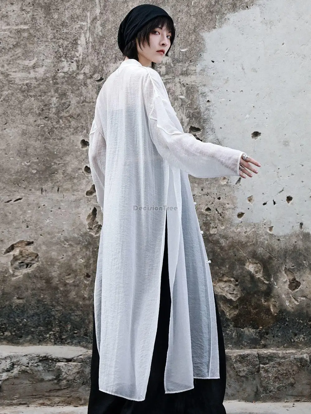 Blusa Hanfu de Chifón Tradicional China 2026 con Cierre, Estilo Tang, Ropa Vintage, Top Holgado para Mujer, Moda Oriental Diaria