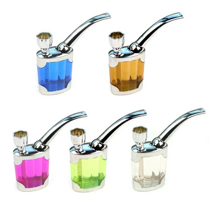 Portable Mini Smoking Pipe Hose Vintage Multiful Colors Choices Water Tobacco Hookah Filter Cigarette Holder For Man Perfect Gif