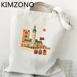 Maroc Morocco shopping bag eco bolsas de tela tote canvas grocery recycle bag bag tote sac cabas bolsas ecologicas custom