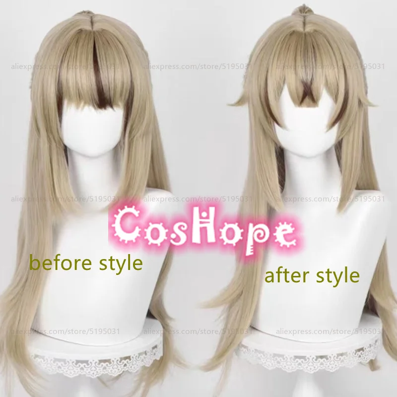 Kirara Cosplay Wig 75cm Long Light Linen Wig Cosplay Anime Cosplay Wigs Heat Resistant Synthetic Wigs