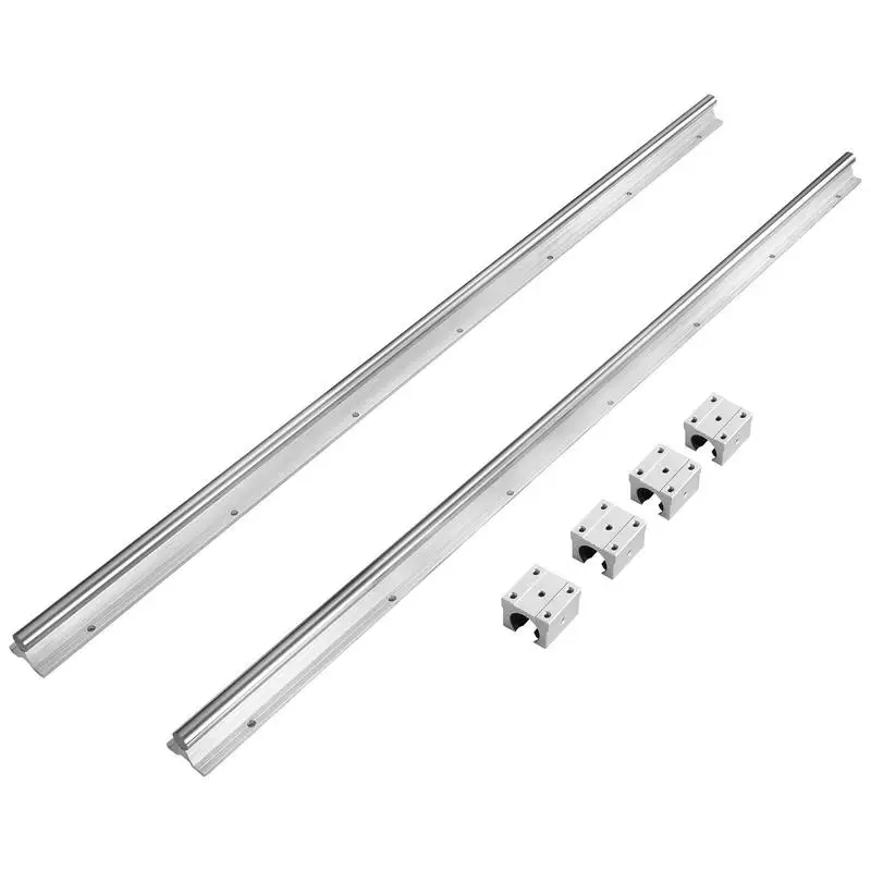 

Linear Guide Rail Set, SBR12 1000mm, 2 PCS 39.4 in/1000 mm SBR12 Guide Rails and 4 PCS SBR12UU Slide Blocks, Linear Rails and Bearings Kit for Automated Machines DIY Project CNC Router Machines