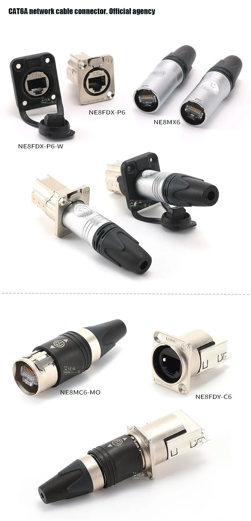 NEUTRIK NE8MX6 EtherCON CAT6A Netzwerkkabelstecker XLR RJ45 Stecker Robuste Metallabschirmung Industrielles Ethernet-Audiosignalübertragung – Detail 16