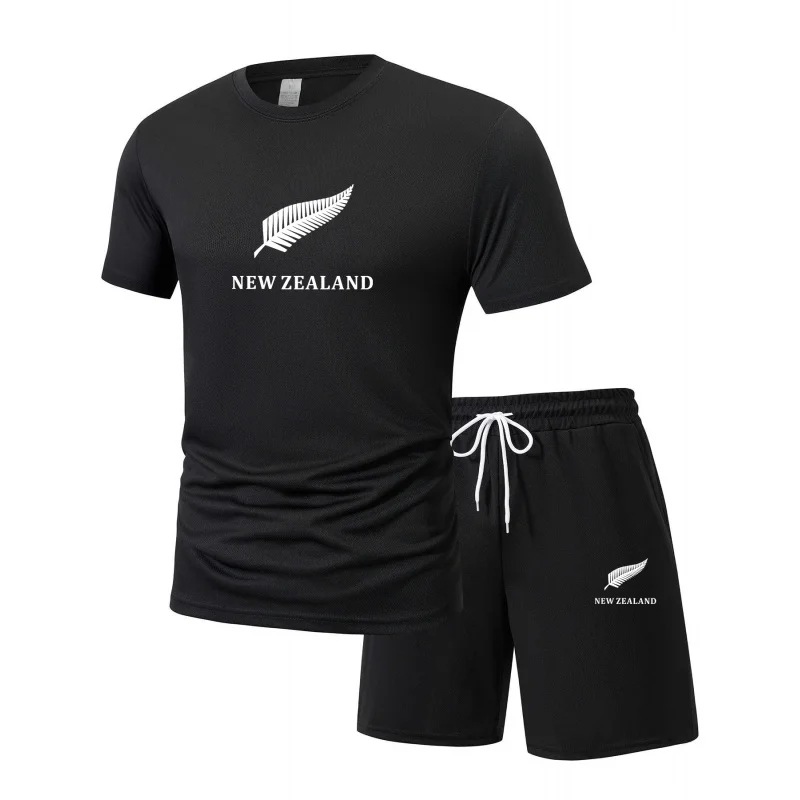 

Summer Men'S Casual Mesh T-Shirt Set Sports Jogging Breathable Fast Drying Gym Football Shirt - Comfortable Fitness Outfit