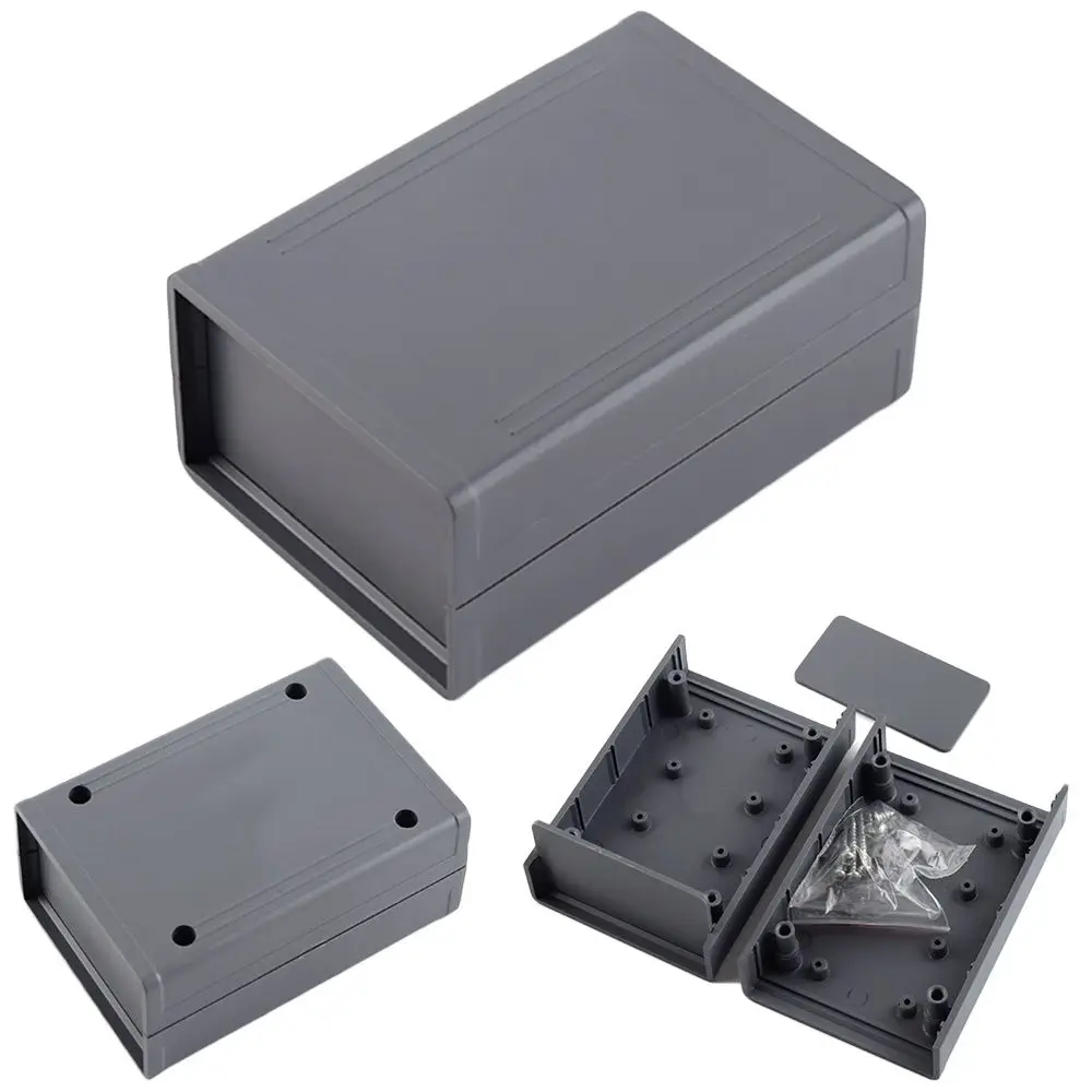 Grey DIY ABS Plastic Waterproof Cover Project Electronic Project Box Instrument Case Enclosure Boxes
