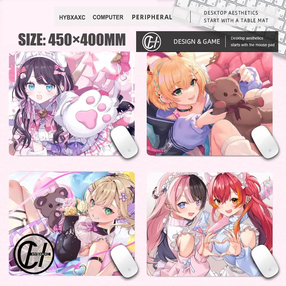 45x40 VSPO Mouse Pad VTuber Virtual YouTuber Small Mousepad 22x18 Computer Keyboard Pad Anime Pc Desk Accessories Gaming Mat