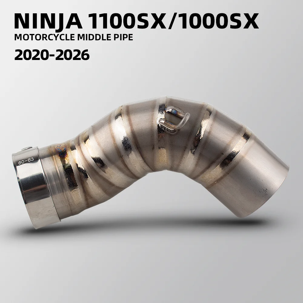 Ninja1100SX Exhaust Pipe For Kawasaki Ninja 1000SX/1100SX SE Z1100 Z1100SE 2020-2026 Motorcycle Exhausts Kit 60MM Adapter Tube