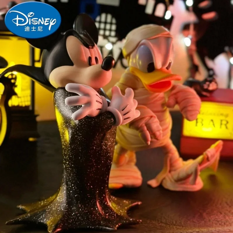 

New Disney Halloween Limited Tide Play With Mickey Mummy Donald Duck Doll Figure Cartoon Decor Desktop Ornament Halloween Gift