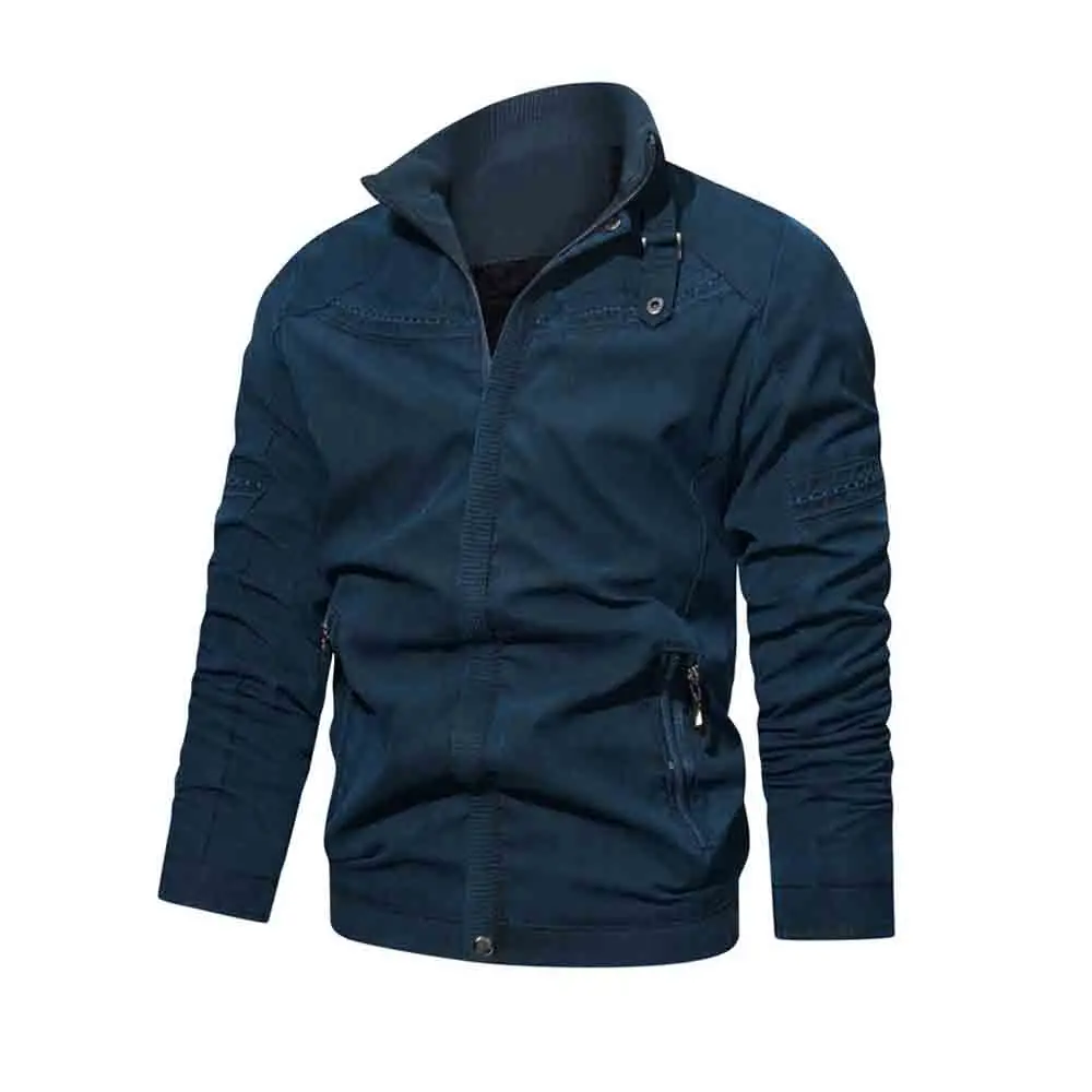 

New Men's Jacket Fall Fashion Casual Zip-Up Waterproof Baseball Jacket Coat Slim Coat Coat