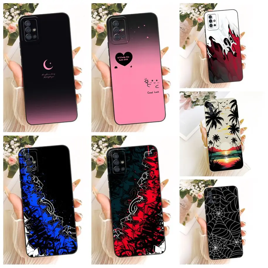 For Samsung Galaxy A31 A51 A71 Phone Case Luxury Space Sunset Painted Soft Silicone Cover For Samsung A51 5G SM-A516B A 51 Shell
