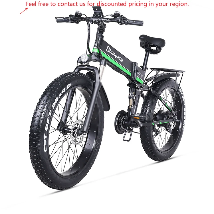 

2022 Bicicleta SHENGMILO MX01 26inch Full Suspension Foldable Electric Bicycle Fat Tire 1000 Watt E Fat Bike Electric Dirt Bike