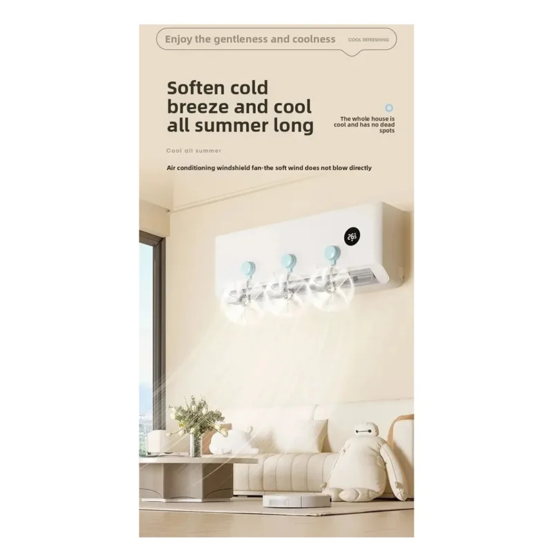 

【Flash-Deal!】Air Vent Deflector,Anti Direct Blowing Suction Cup Air Conditioner Exhaust Fan,Adjustable Angles Air Conditioning W