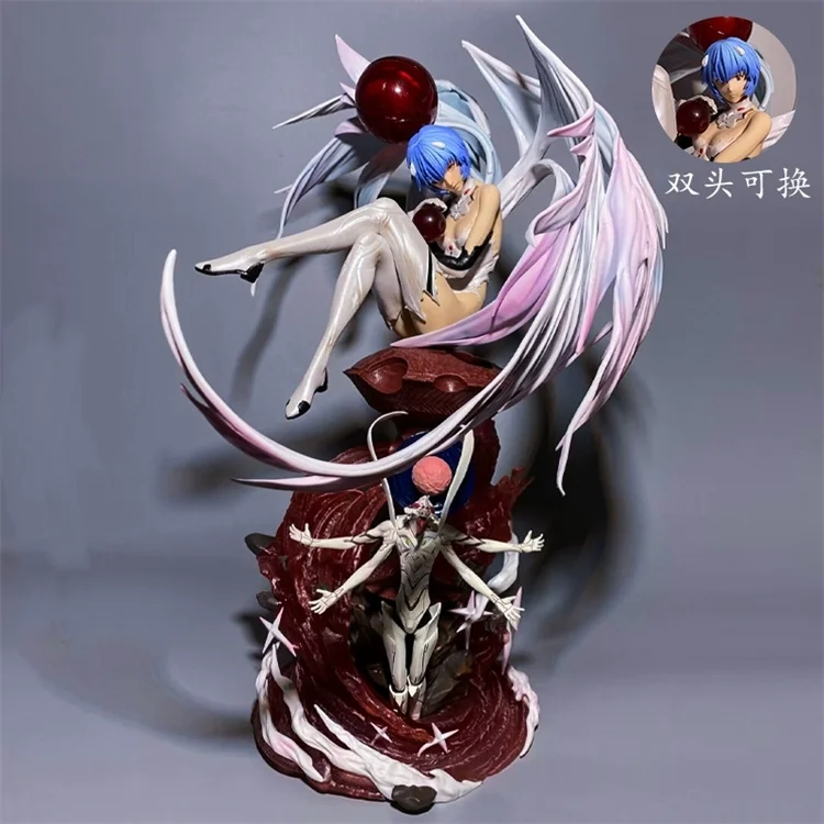 

Double-Headed Carved Warrior Goddess Angel Ayanami Rei Figure Beautiful Girl Desktop Collection Ornaments
