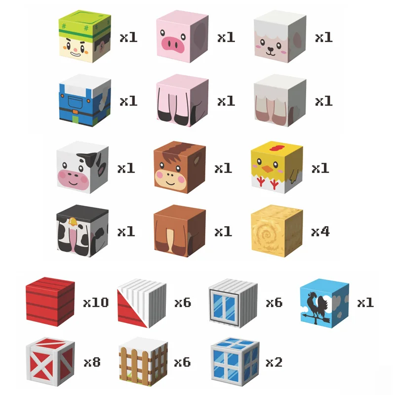 ファームストーリー 磁石式組み立てブロックおもちゃ。 子供向けの教育玩具、簡単に組み立てられる磁気ブロック玩具。