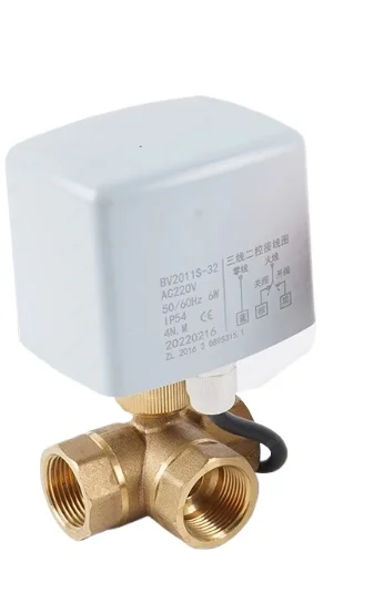 

Three Way Motorized Ball Valve Big Torque 220V 12V 24V 3-Wire 2 Control Brass Electric Ball Valve