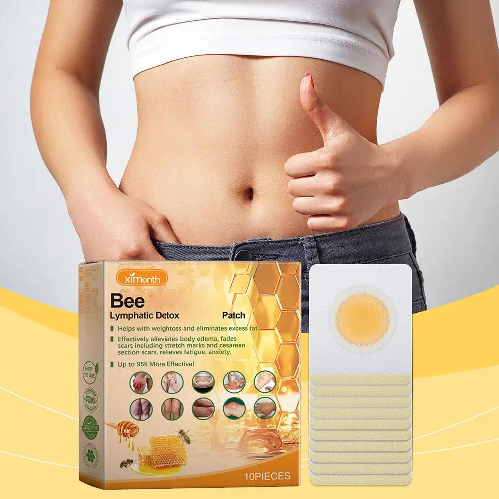 10 Pieces/Pack New Zealand Bee Patch Belly Patch Abdominal Navel Sticker Fast Burning Fat Improve Stomach