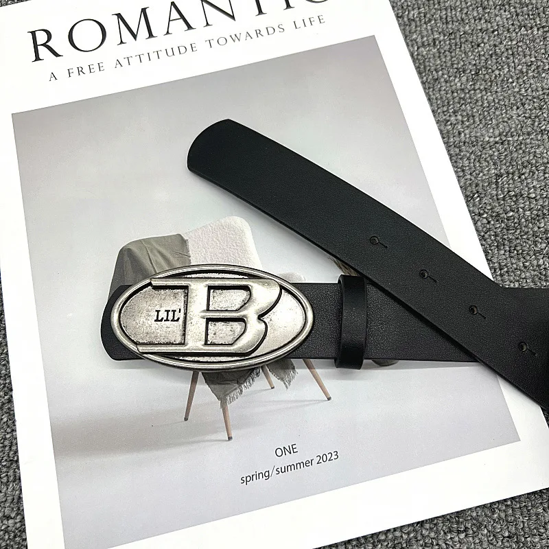 حزام نسائي ريترو جديد النسخة الكورية حزام PU سراويل عمل ضيقة للسيدات حزام جينز بسيط ومتعدد الاستخدامات للنساء