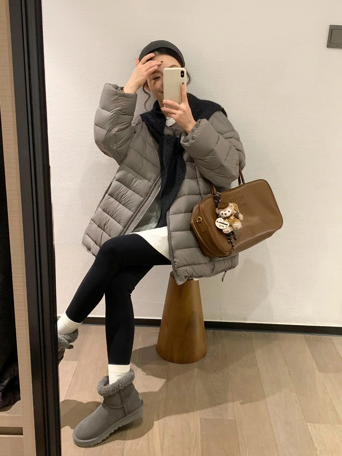 

Love Devil Fi ey Thiened Long Women's down Jaet Winter New Loose Warm Outerwear Commute Sle Zipper Sve Long