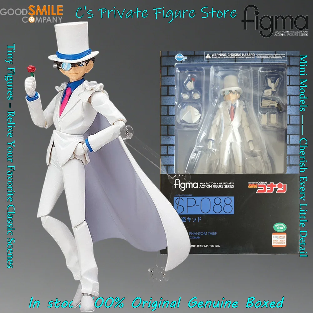 Heißer Verkauf, auf Lager: Good Smile Figma Detektiv Conan Kid der Phantomdieb Figur Anime Action-Modell Geschenk