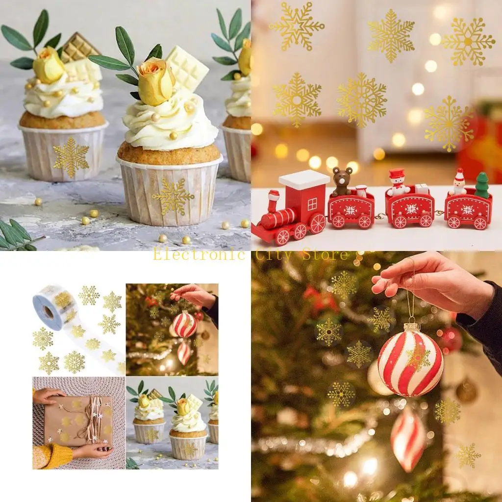 Rótulo Clear Scrapbooking Sticker Gift Snowflake para Card Box Box Craft Decoration Hu8D