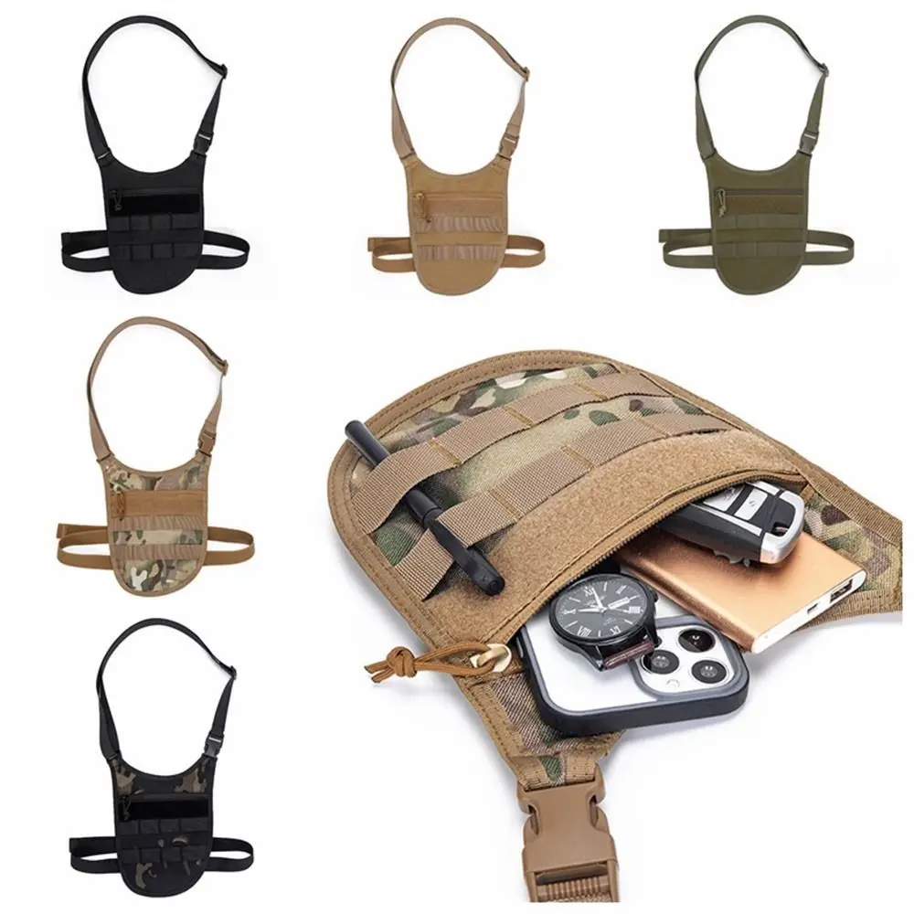 Anti Theft Bag Concealed Agent Wallet Waterproof Molle Pouch Stealth Crossbody Bag Storage Bag Breathable Underarm Shoulder Bag