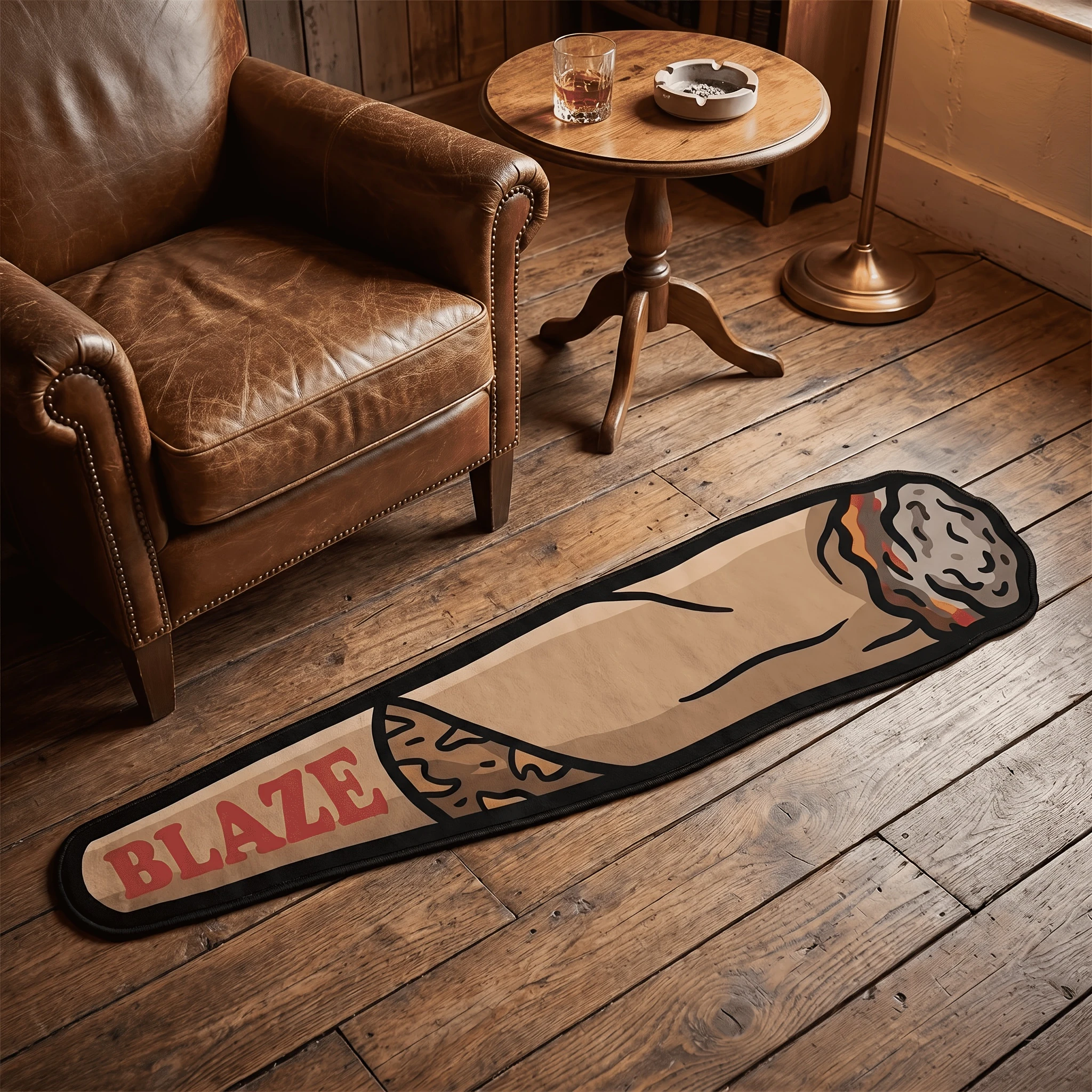 VIKAMA Creative Cigarette Rug, Soft And Slip-Resistant Long Strip Floor Mat, Bedroom And Living Room Carpet, Home Decoration