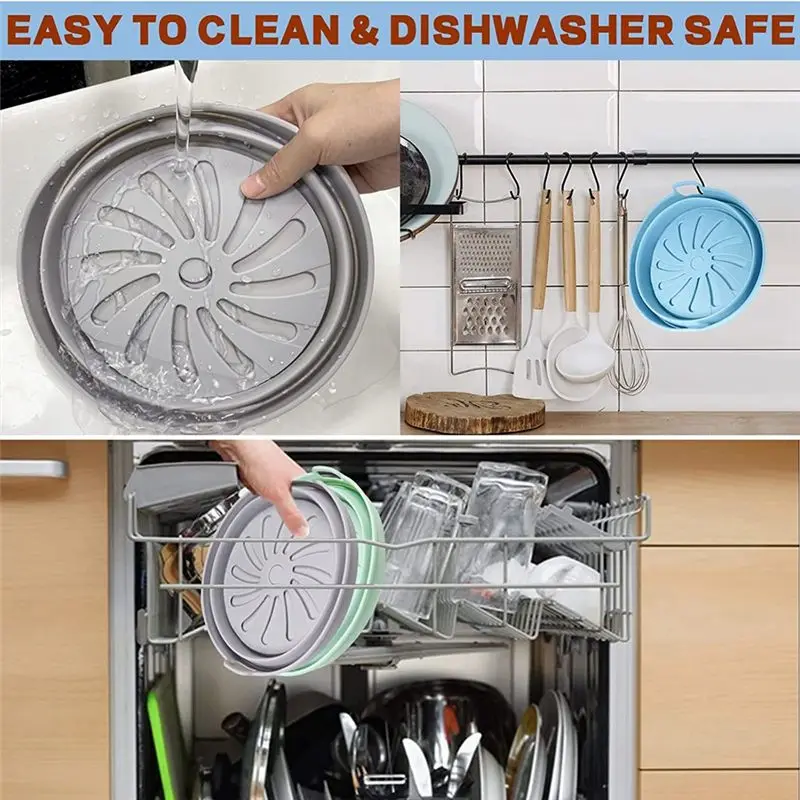 

Силиконовые вкладыши для аэрофритюрниц ABJS, аксессуары для аэрофритюрниц, 4 круглых вкладыша для аэрофритюрниц 8,2 дюйма для корзины для аэрофритюрниц