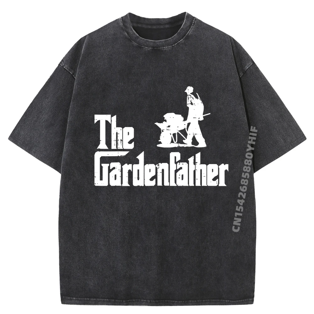 

Gardening The Gardenfather Funny Movie Pun Fathers Day Men Luxury Clothing Limited Time Special Luxury Brand Washed T-shirts