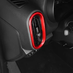 Red Interior Dashboard Both Side Air Conditional Vent Trim Frame Cover For Kia Morning Picanto 2021-2023