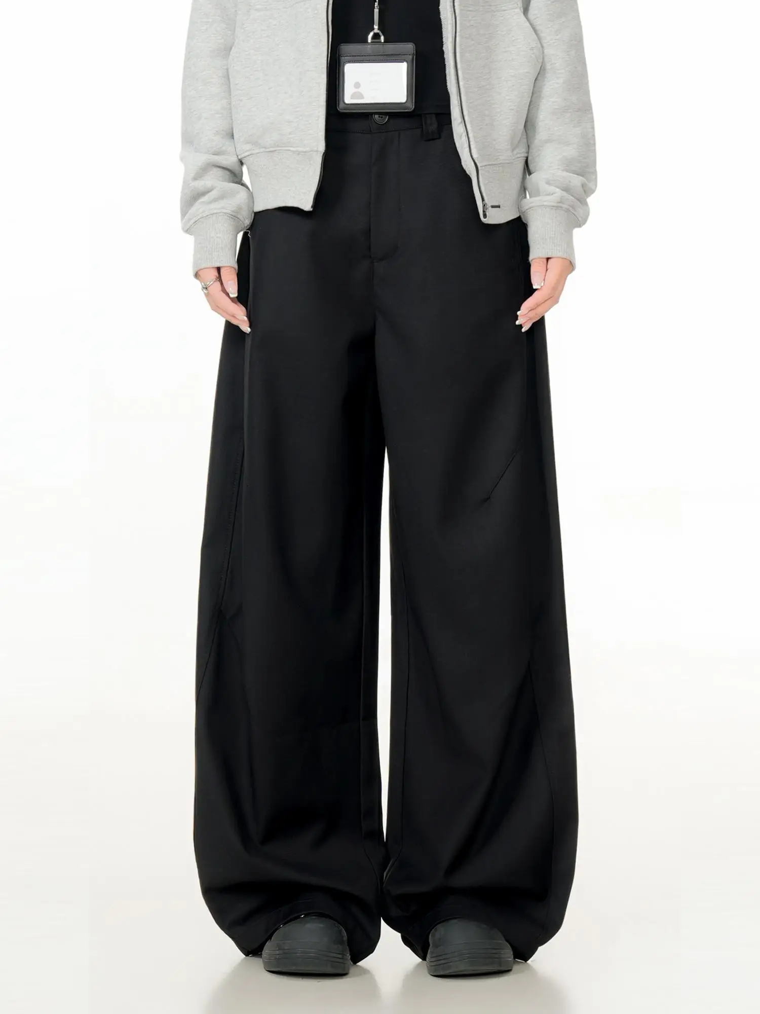 

Брюки Streetstudio American High Street: Прямые, с защипами, в повседневном стиле, для отдыха, с дизайнерским акцентом