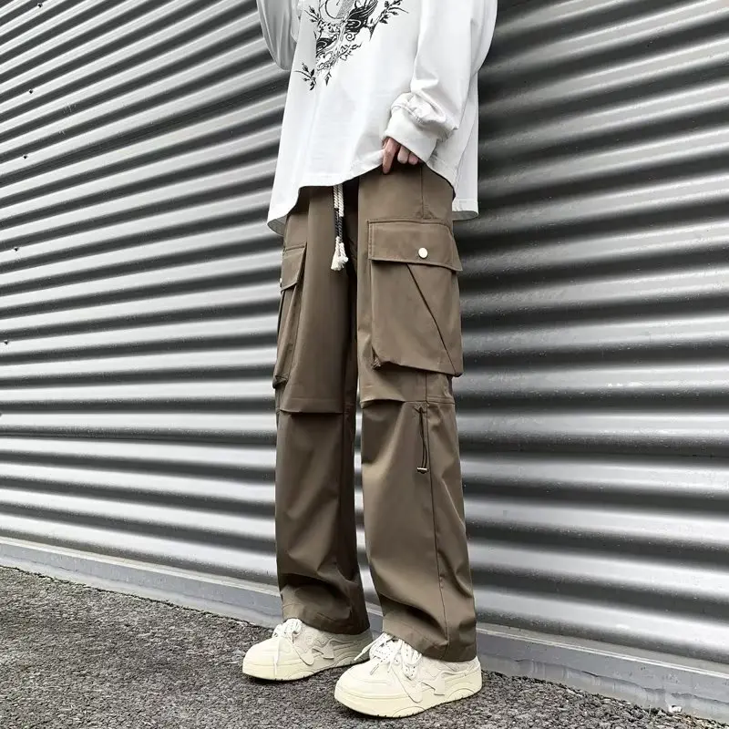 

Spring Autumn Men's Cargo Pants Japan Fashion Streetwear Pocket Cargo Pants Men Casual Men Clothing Harajuku Jogging Pants Men