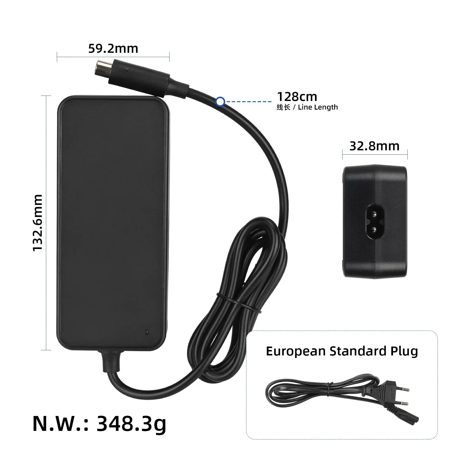 Cargador de Batería para Ninebot ES2 ES4 E22 E25 F40 F20 F2 F2pro para Xiaomi M365 Pro 1S, Adaptador de Corriente para Patinete Eléctrico