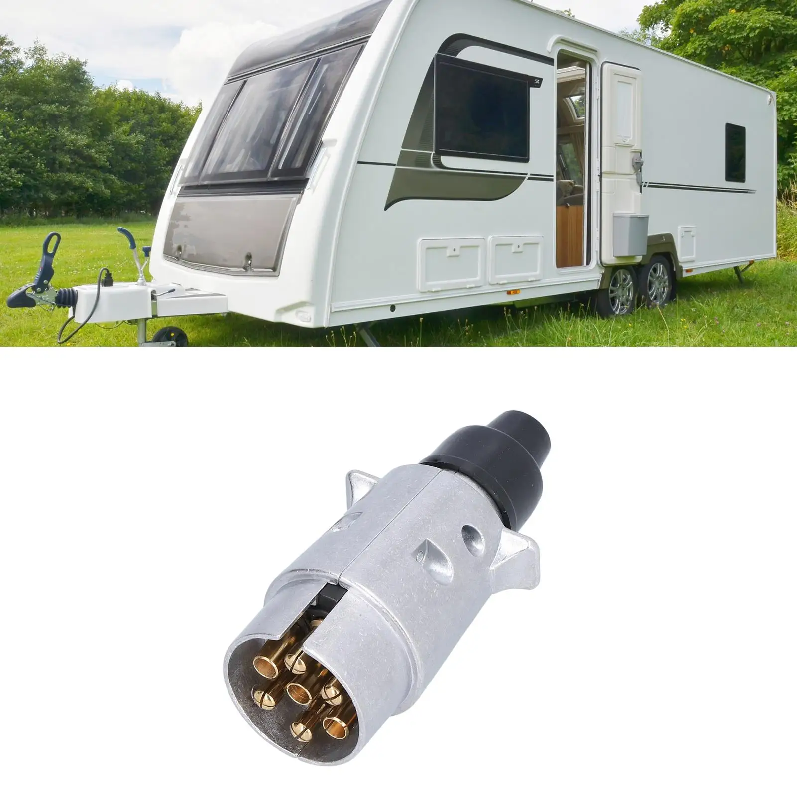 Connettore per rimorchio a 7pin impermeabile DC12V per camion auto europee che rimorchiano Plug Play