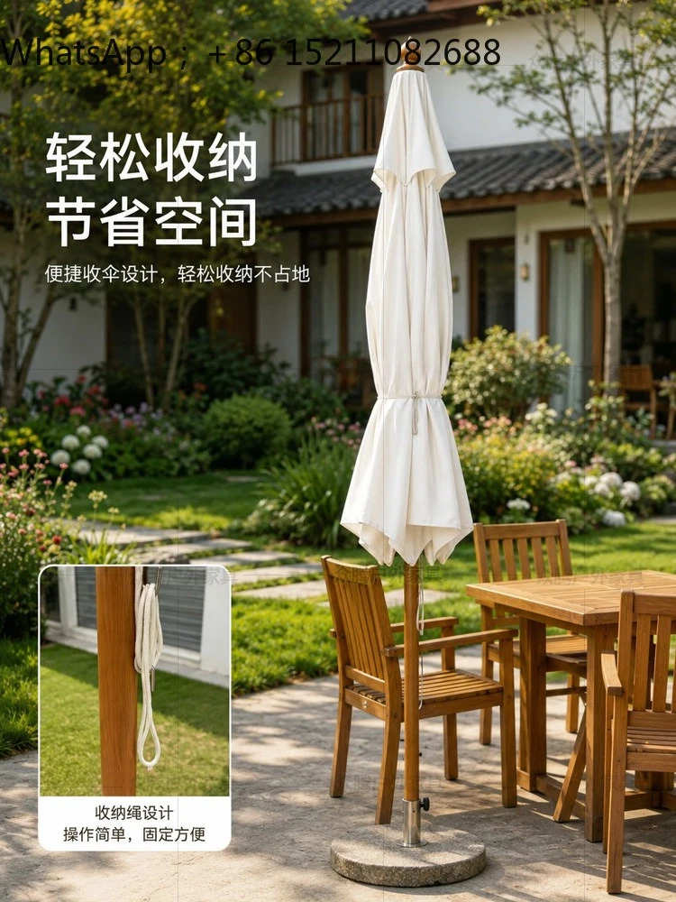 SCY Hotel Outdoor Parasol Central Pillar Umbrella Villa Courtyard Garden Outdoor Outdoor Swimming Pool Sun Umbrella