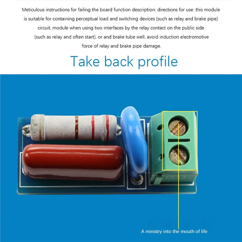 N82R 6X RC Absorption/Snubber Circuit Module Relay Contact Protection Resistance Surge