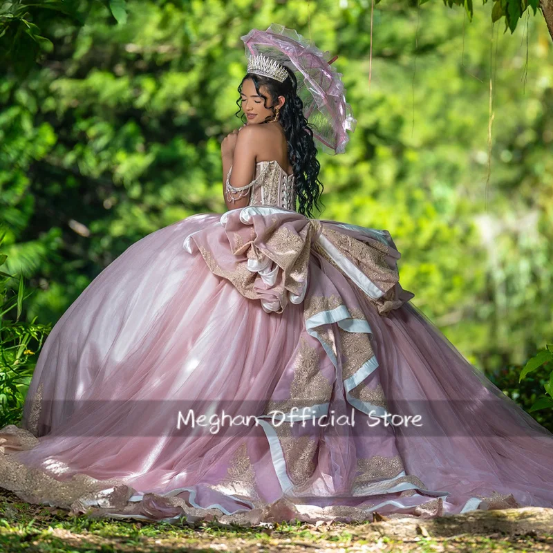 Ball Gown Dress for Bride 2 in 1 Detachable Big Bow Birthday Party Gowns Plus Size Vestidos De 15 Anos Customized