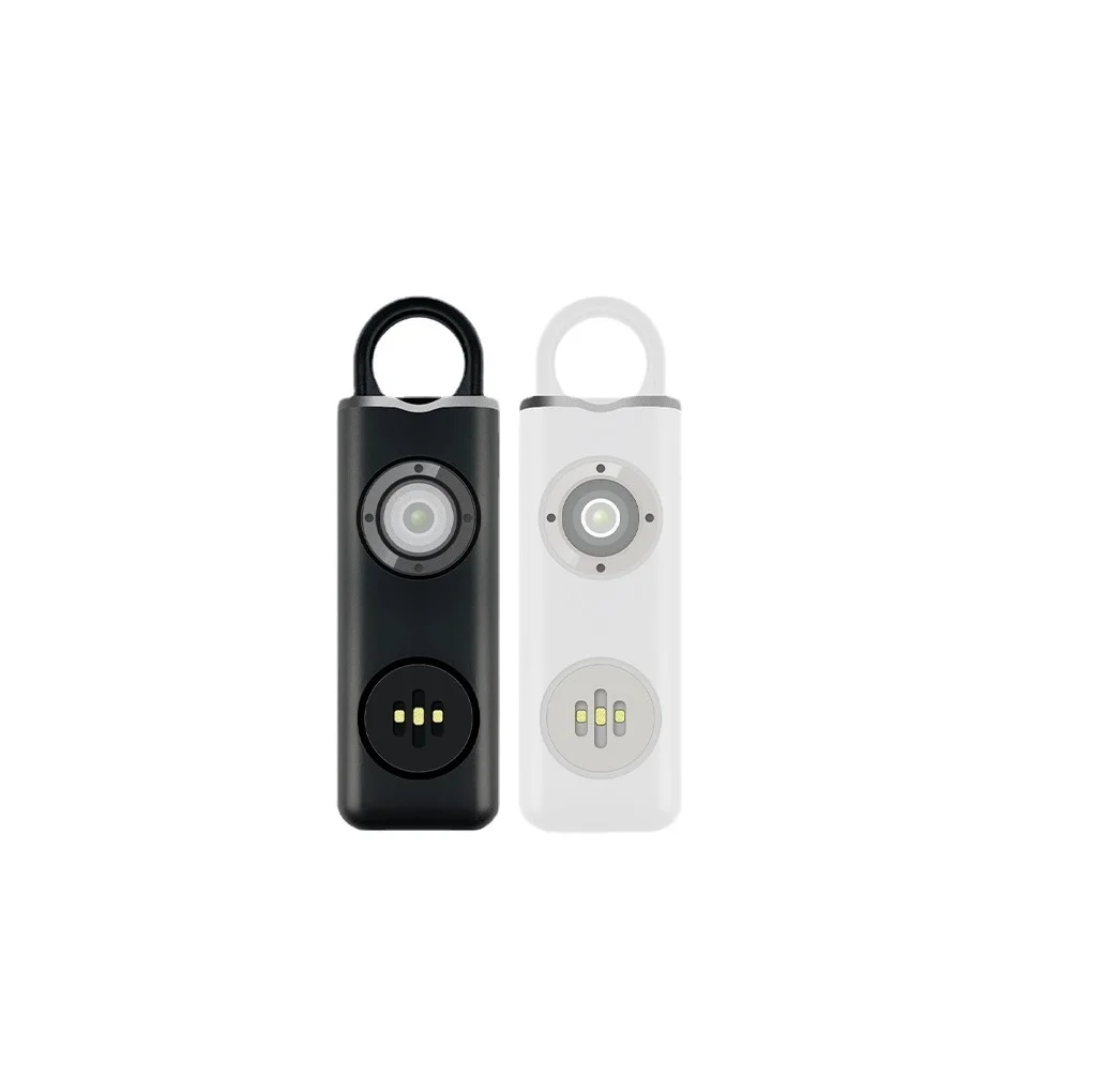 Safe Sound Personal Alarm 130 DB Loud Siren Song Emergency Security Alarm Keychain with Strobe SOS LED Light Carabiner Charging