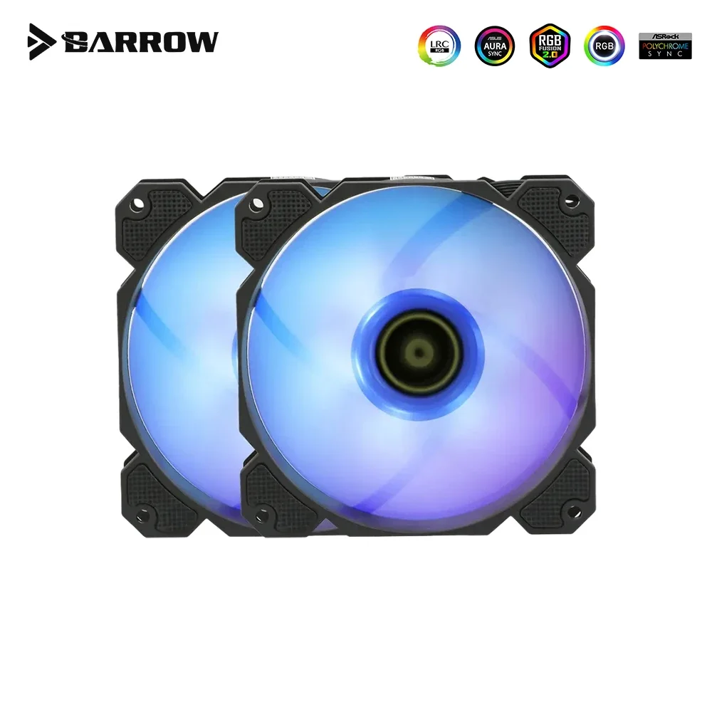 Barrow PC Case Fan BF04-PR/BF03-PR PWM ARGB 120mm Chassis Fan for 120/240/360mm Radiator PC Gaming Water Cooling Building