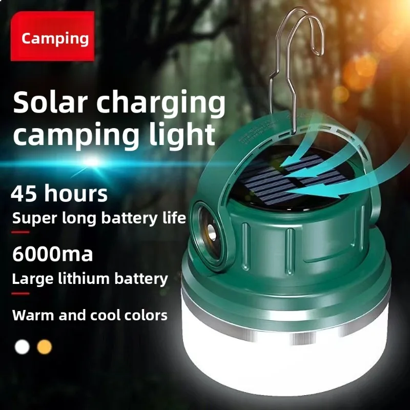 Outdoor Camping Lantern Super Long Lasting Bright Solar Rechargeable Portable LED Light