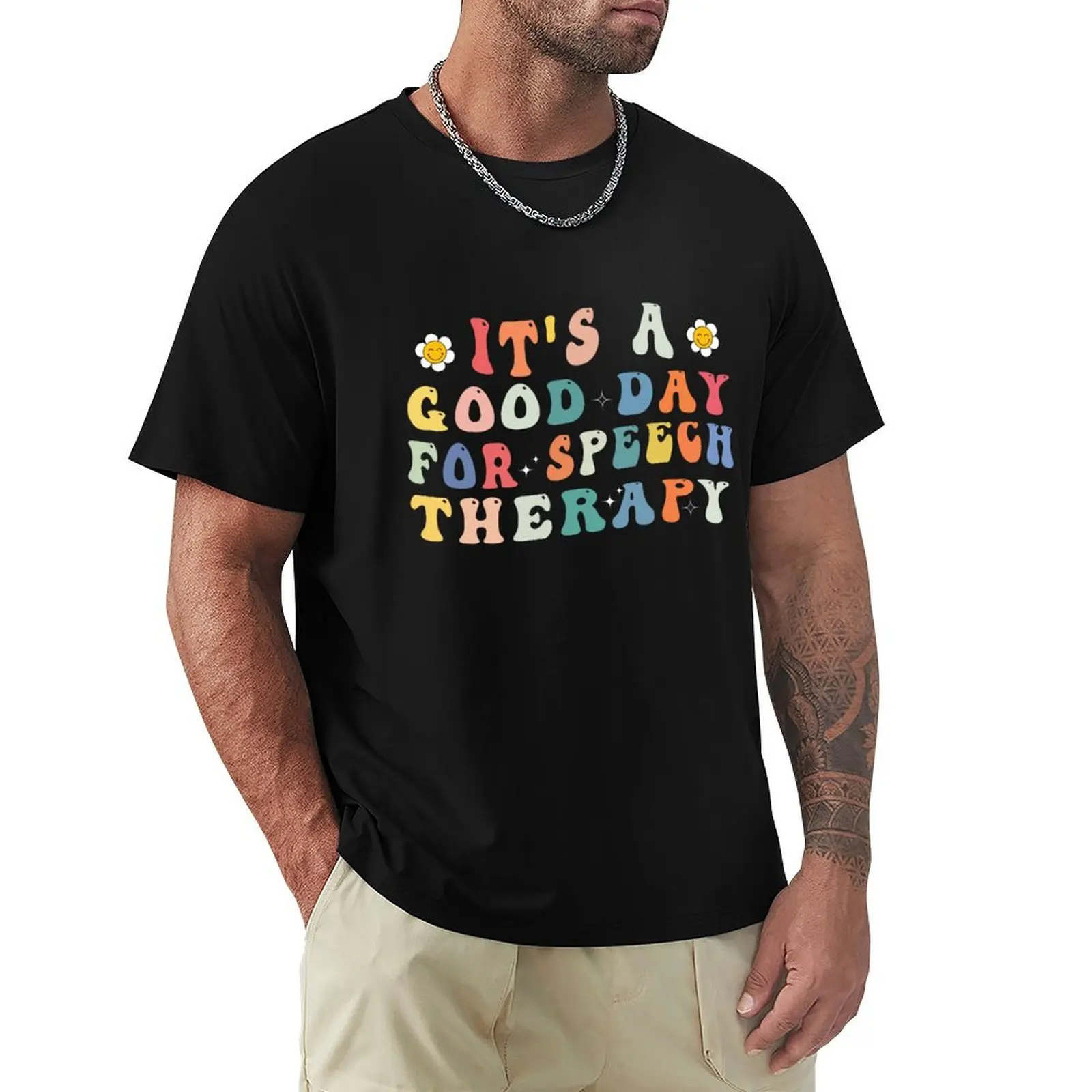 Es un buen día para la terapia del habla. Camiseta de terapeuta del habla (SLP). Camiseta informal de trabajo.