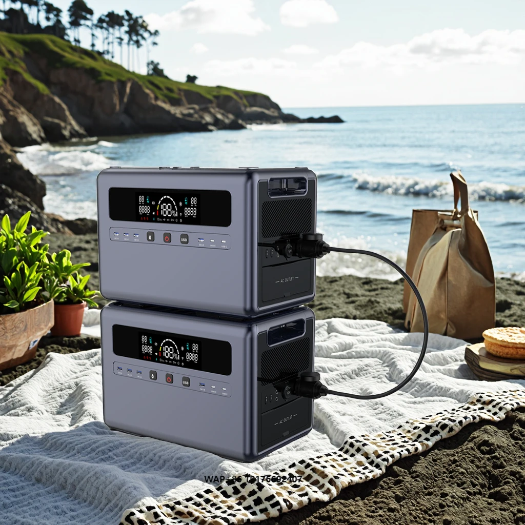 

LiFePO4 Battery 4608Wh 4800W Solar Generator 110V 220 V AC Outputs Portable Power Station for Emergency Power Supply Camping